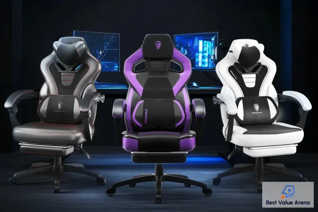 ergonomic gaming chair with footrest