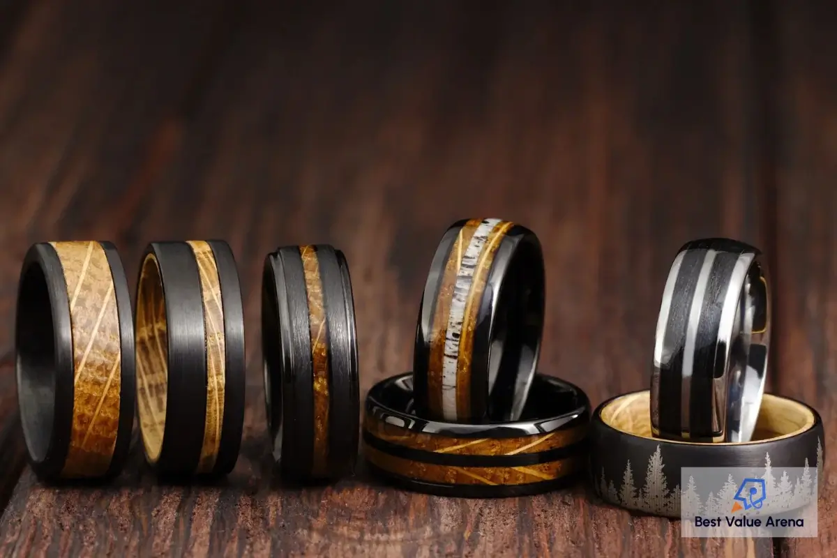 mens white gold wedding bands